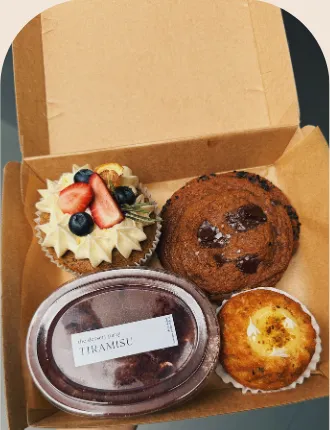 Flash box: cookies and tiramisu