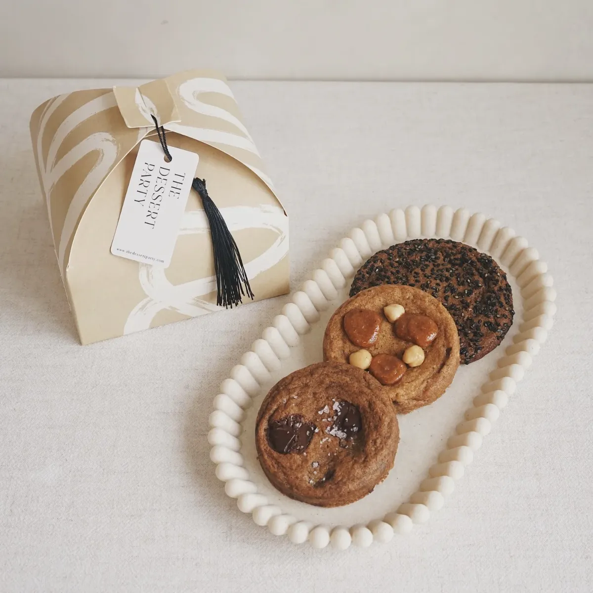 Custom dessert boxes with personalised labels
